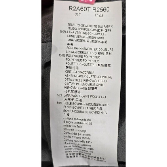 EMPORIO ARMANI Womens Virgin Wool Sheath Dress Minimalist Pockets Gray Italy 38 - Picture 4 of 16